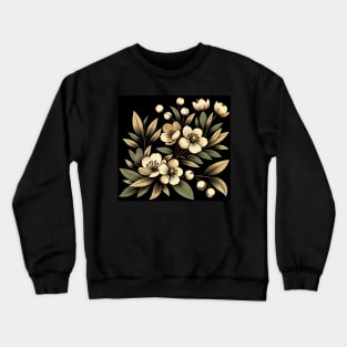 Olive Floral Illustration Crewneck Sweatshirt